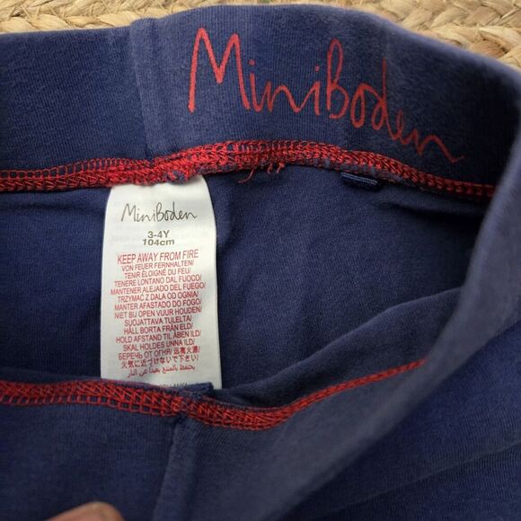 Mini Boden Appliqué Leggings Santa in Sleigh Reindeers,Size 3-4yrs Christmas-MC1 - Picture 2 of 3